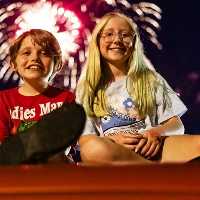 Nolon Eldridge and Kaitlyn Browning were enjoying the fireworks at Anderson-Dean Community Park on Thursday, July 3, as Mercer County enjoyed a long Independence Day weekend. This year's fireworks spectucular happens Friday, July 3..