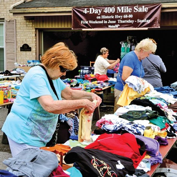 Bargain hunters were out in force for the 400 Mile Yard Sale several years ago.